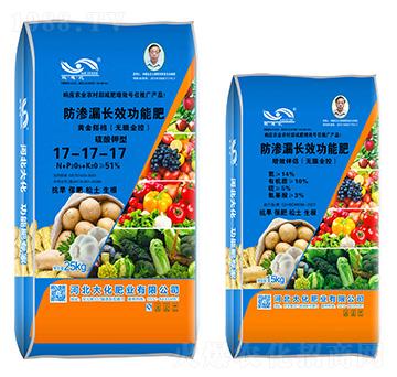 防滲漏長(zhǎng)效功能肥17-17-17-黃金搭檔+增效伴侶-大化肥業(yè)