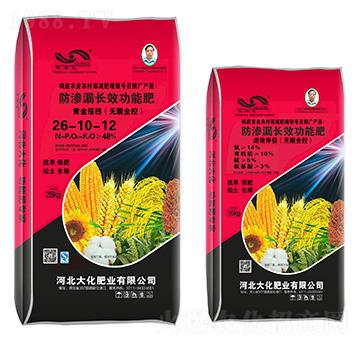 防滲漏長(zhǎng)效功能肥26-10-12-黃金搭檔+增效伴侶-大化肥業(yè)